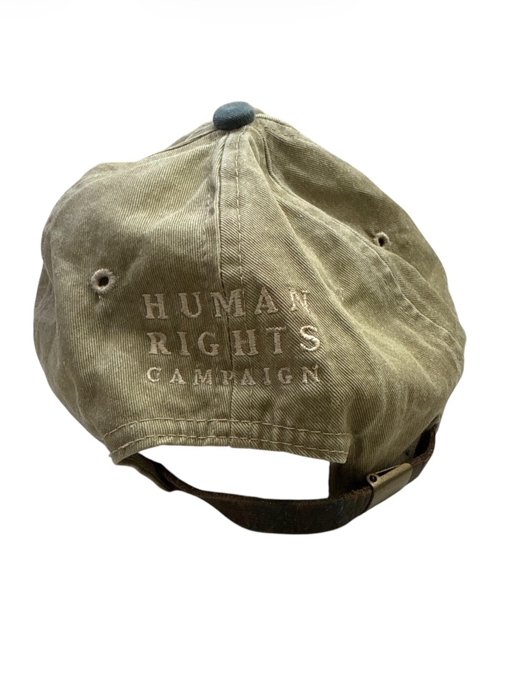 Casual Two-Tone Baseball Cap with Human Rights Campaign Stiching - Picture 2 of 3